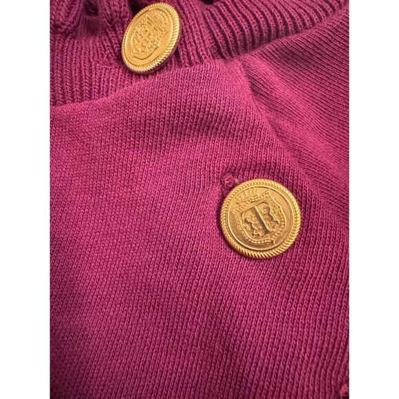 Talbots Plus Petite Long Sleeve Ruffle Knit Dress Plum Purple Sz 1XP - Picture 3 of 5